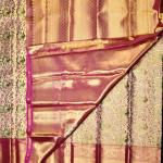 Kanchipuram Green and Pink Jaal Saree