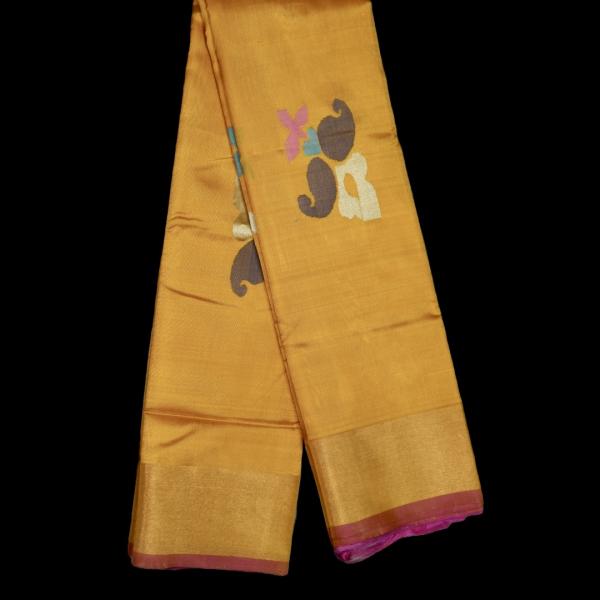 Uppada Silk Mustard Yellow Saree