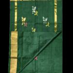 Uppada Silk Dark Green Saree