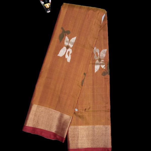 Uppada Silk Rust Orange Saree