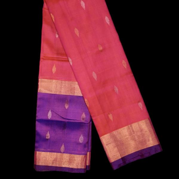 Uppada Silk Tomato Red Saree