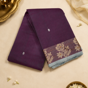 Purple Kanchi Handloom Cotton Saree