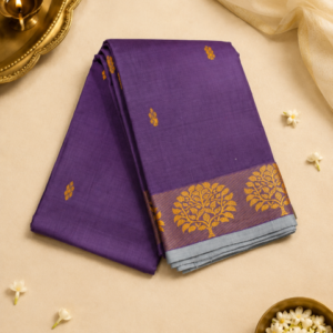 Lavender Kanchi Handloom Cotton Saree