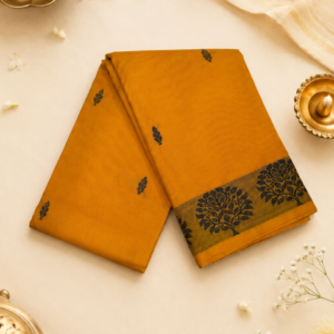 Yellow Kanchi Handloom Cotton Saree